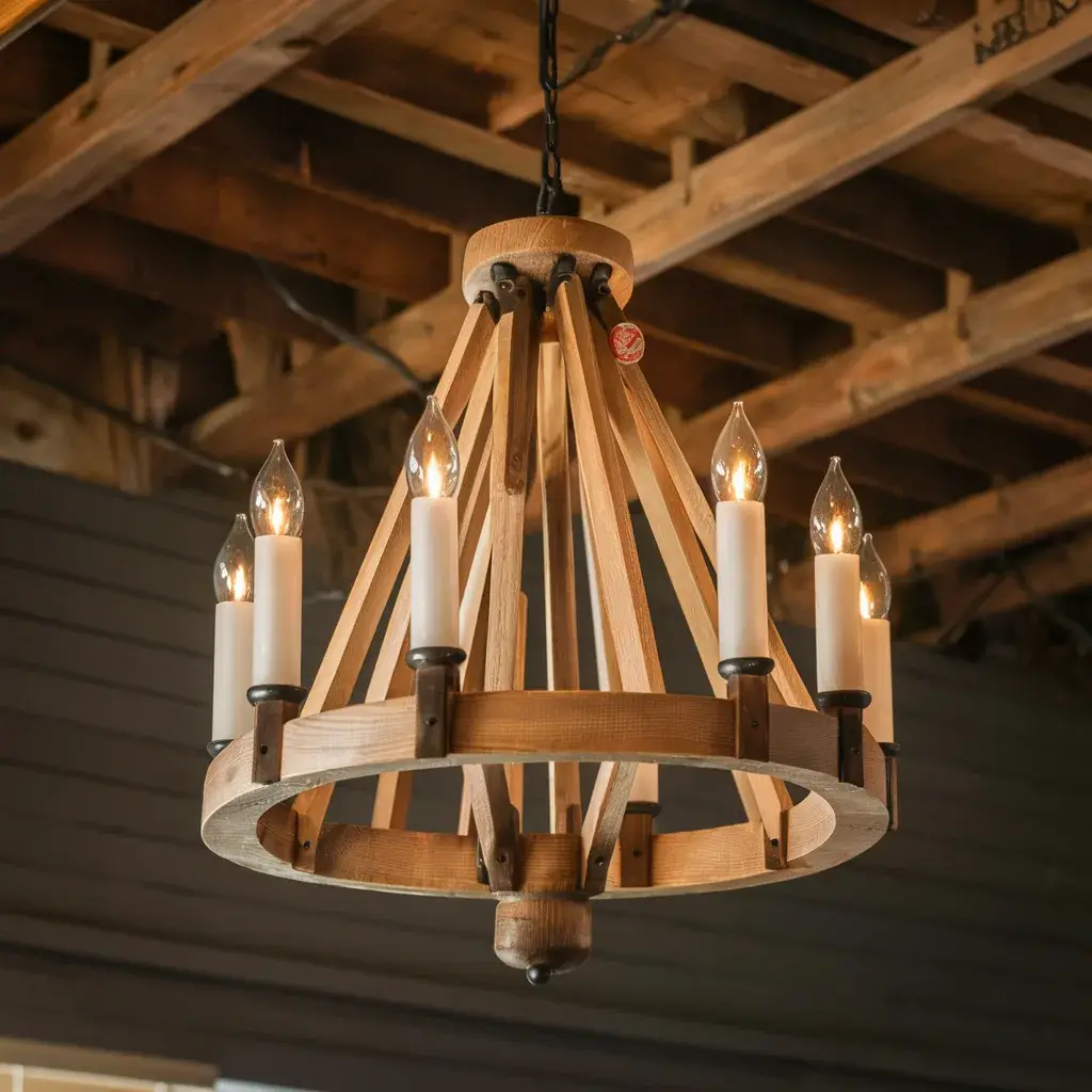 Rustic Wooden Chandelier